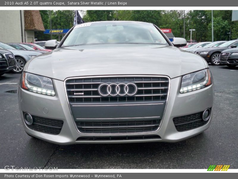 Sahara Silver Metallic / Linen Beige 2010 Audi A5 2.0T quattro Coupe