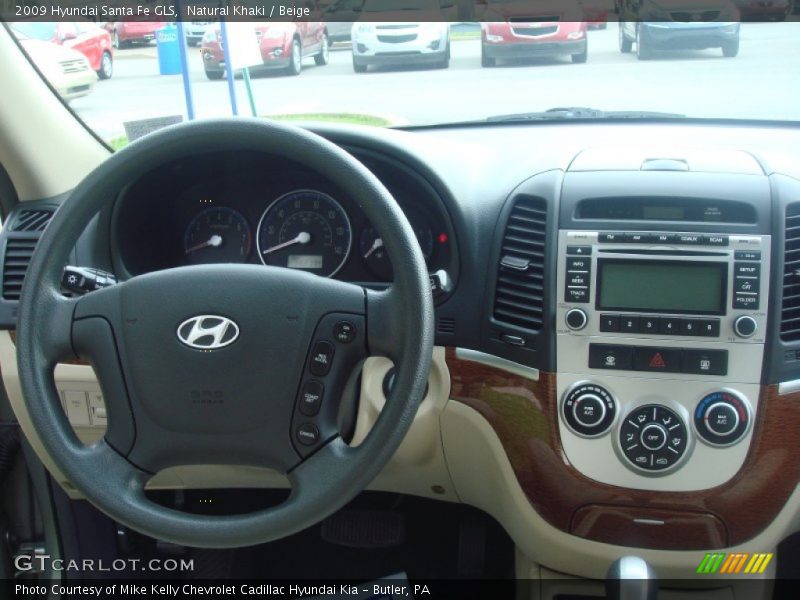Natural Khaki / Beige 2009 Hyundai Santa Fe GLS