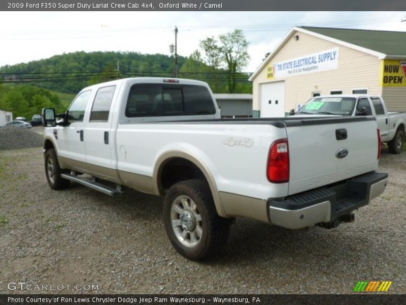 Oxford White / Camel 2009 Ford F350 Super Duty Lariat Crew Cab 4x4