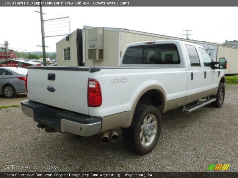 Oxford White / Camel 2009 Ford F350 Super Duty Lariat Crew Cab 4x4