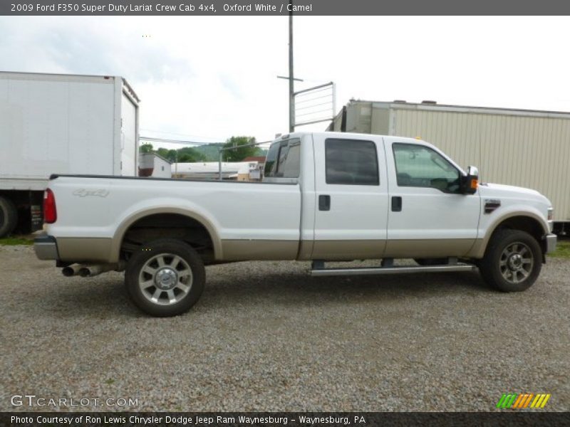 Oxford White / Camel 2009 Ford F350 Super Duty Lariat Crew Cab 4x4