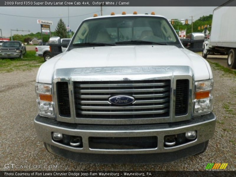Oxford White / Camel 2009 Ford F350 Super Duty Lariat Crew Cab 4x4