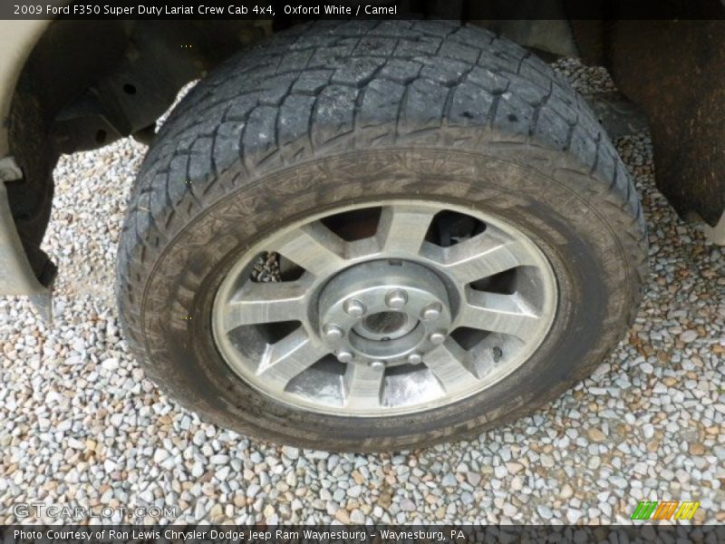Oxford White / Camel 2009 Ford F350 Super Duty Lariat Crew Cab 4x4