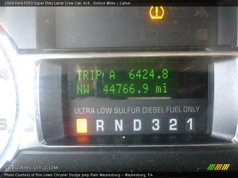 Oxford White / Camel 2009 Ford F350 Super Duty Lariat Crew Cab 4x4