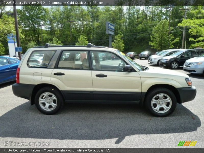 Champagne Gold Opalescent / Beige 2005 Subaru Forester 2.5 X