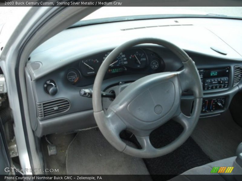 Sterling Silver Metallic / Medium Gray 2003 Buick Century Custom