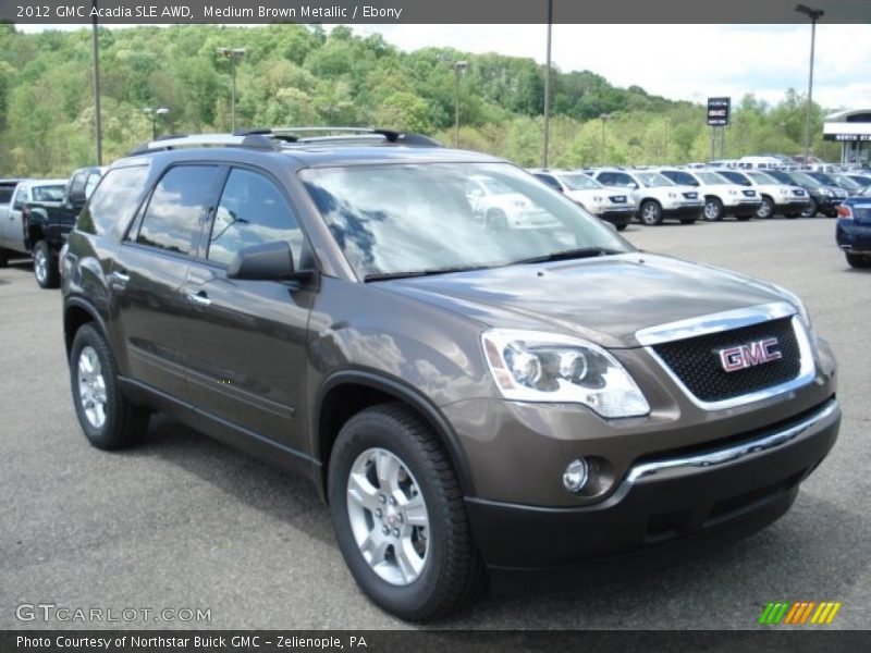 Medium Brown Metallic / Ebony 2012 GMC Acadia SLE AWD