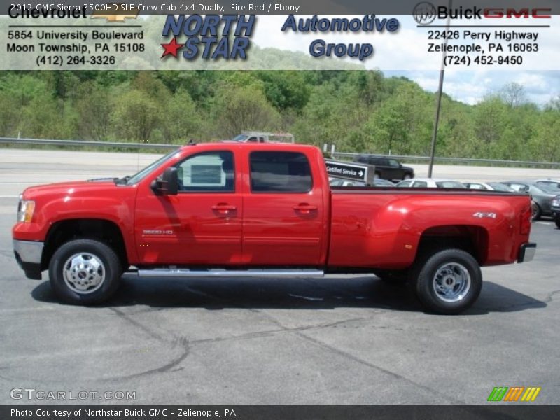 Fire Red / Ebony 2012 GMC Sierra 3500HD SLE Crew Cab 4x4 Dually