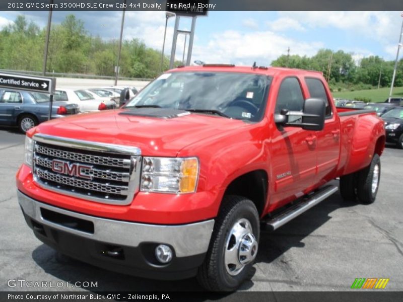 Fire Red / Ebony 2012 GMC Sierra 3500HD SLE Crew Cab 4x4 Dually