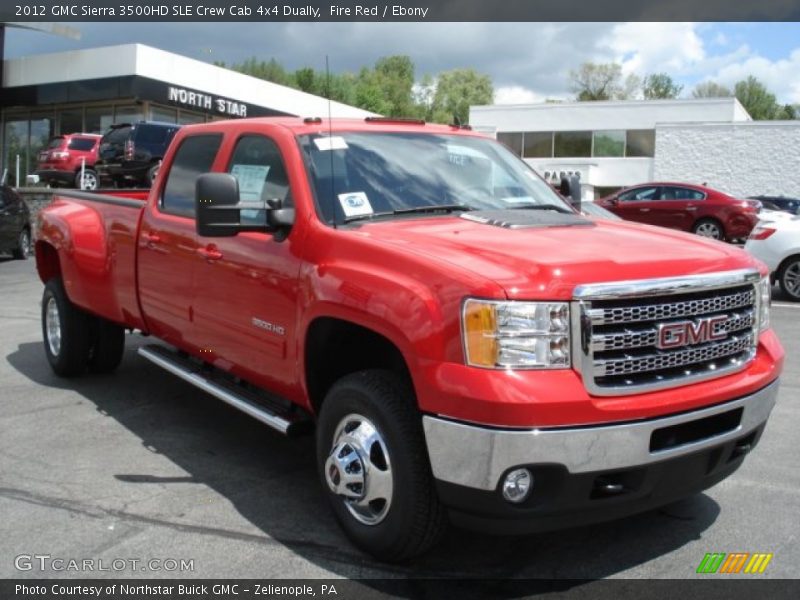 Fire Red / Ebony 2012 GMC Sierra 3500HD SLE Crew Cab 4x4 Dually