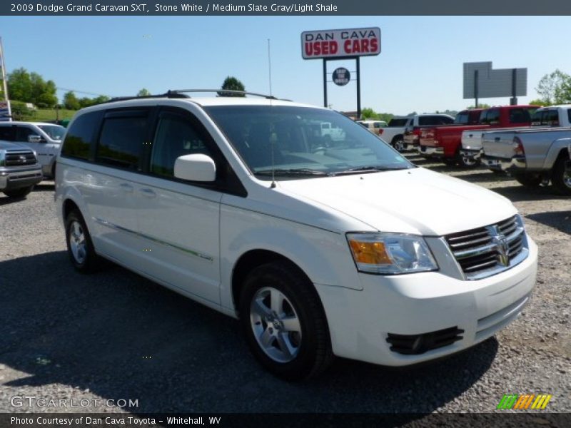 Stone White / Medium Slate Gray/Light Shale 2009 Dodge Grand Caravan SXT