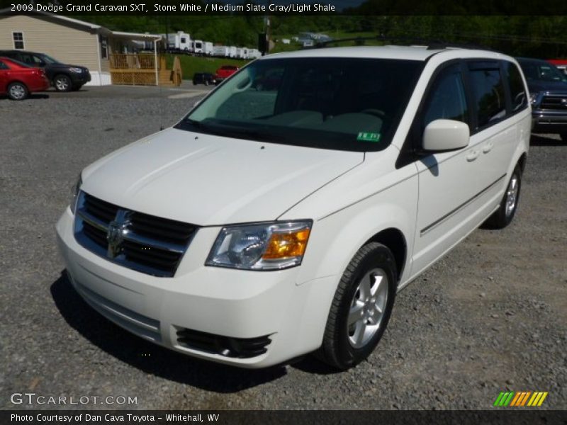 Stone White / Medium Slate Gray/Light Shale 2009 Dodge Grand Caravan SXT