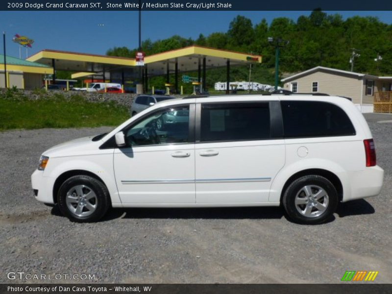 Stone White / Medium Slate Gray/Light Shale 2009 Dodge Grand Caravan SXT