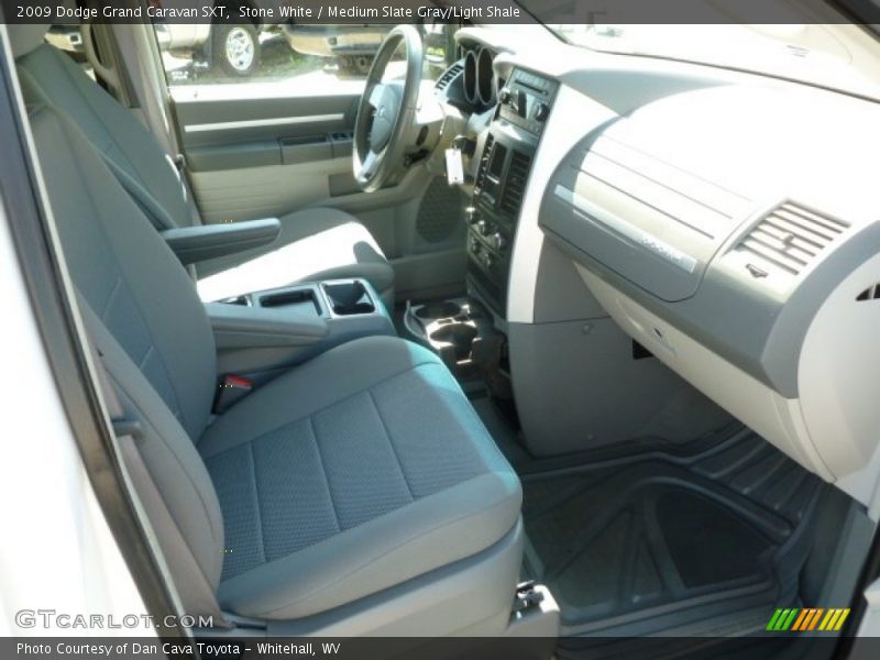 Stone White / Medium Slate Gray/Light Shale 2009 Dodge Grand Caravan SXT