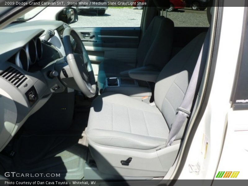 Stone White / Medium Slate Gray/Light Shale 2009 Dodge Grand Caravan SXT
