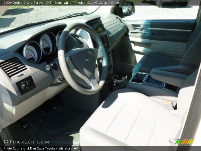 Stone White / Medium Slate Gray/Light Shale 2009 Dodge Grand Caravan SXT
