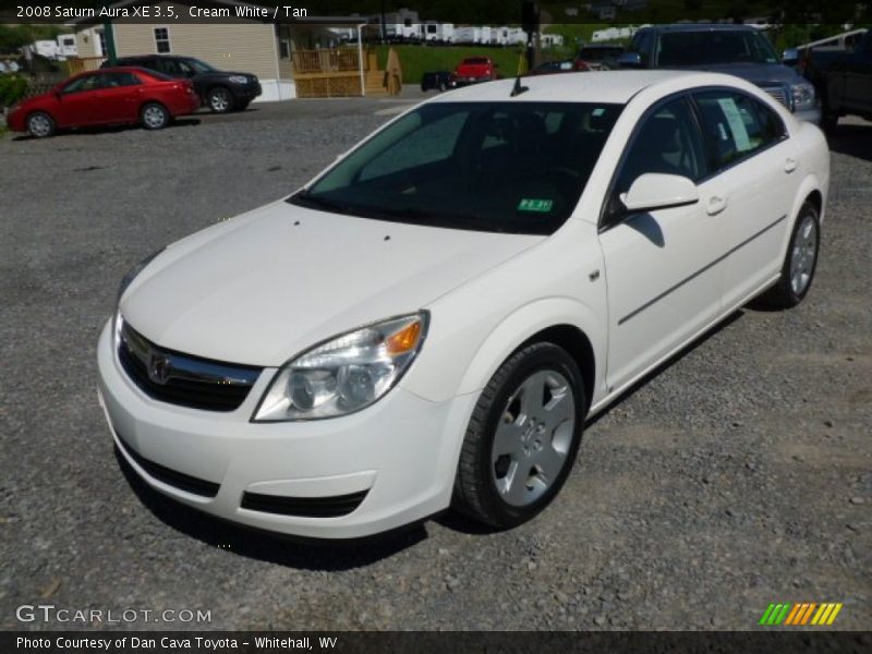 Cream White / Tan 2008 Saturn Aura XE 3.5