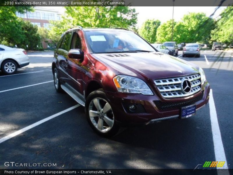 Barolo Red Metallic / Cashmere 2010 Mercedes-Benz ML 350 4Matic