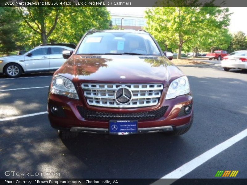 Barolo Red Metallic / Cashmere 2010 Mercedes-Benz ML 350 4Matic