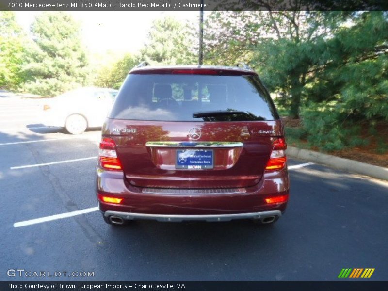 Barolo Red Metallic / Cashmere 2010 Mercedes-Benz ML 350 4Matic