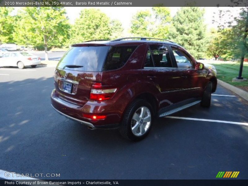 Barolo Red Metallic / Cashmere 2010 Mercedes-Benz ML 350 4Matic