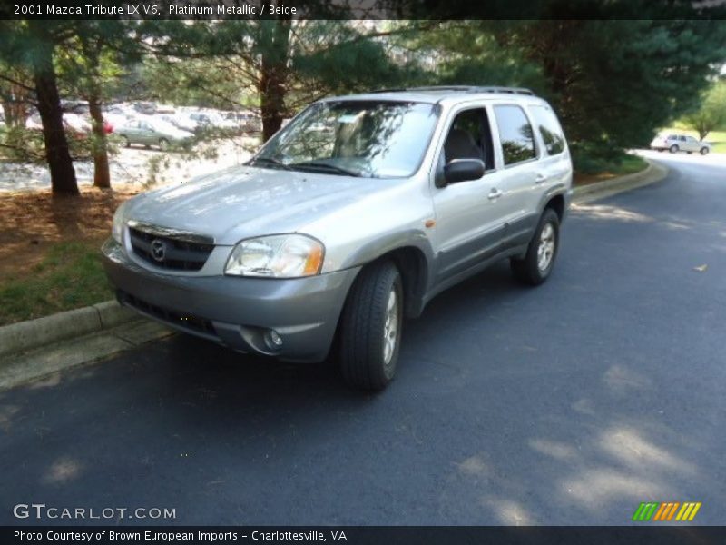 Platinum Metallic / Beige 2001 Mazda Tribute LX V6