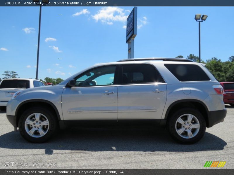 Liquid Silver Metallic / Light Titanium 2008 GMC Acadia SLE