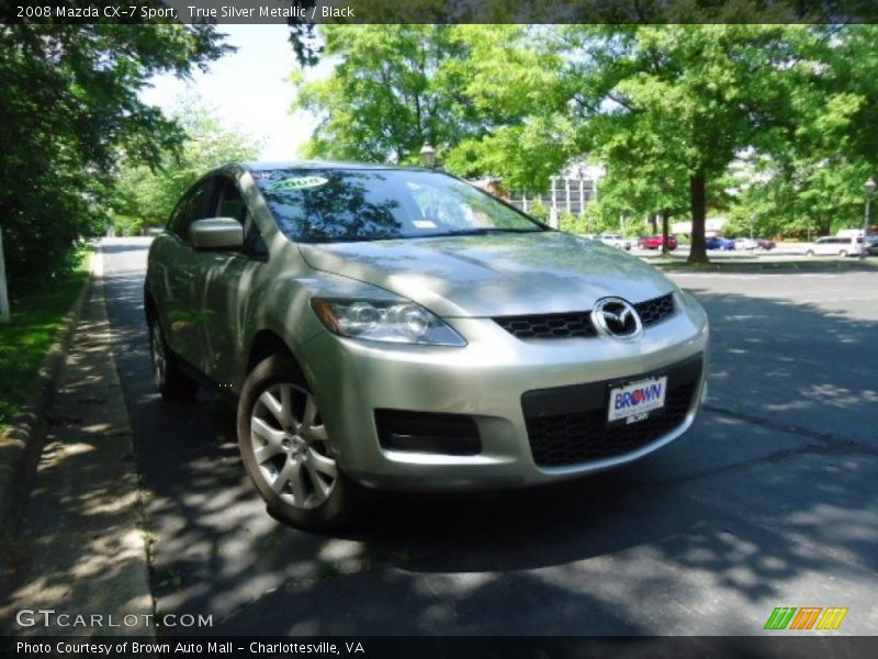 True Silver Metallic / Black 2008 Mazda CX-7 Sport