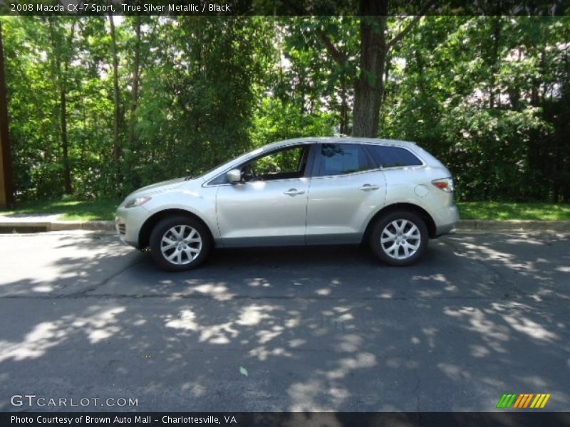 True Silver Metallic / Black 2008 Mazda CX-7 Sport