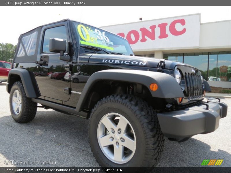 Black / Black 2012 Jeep Wrangler Rubicon 4X4