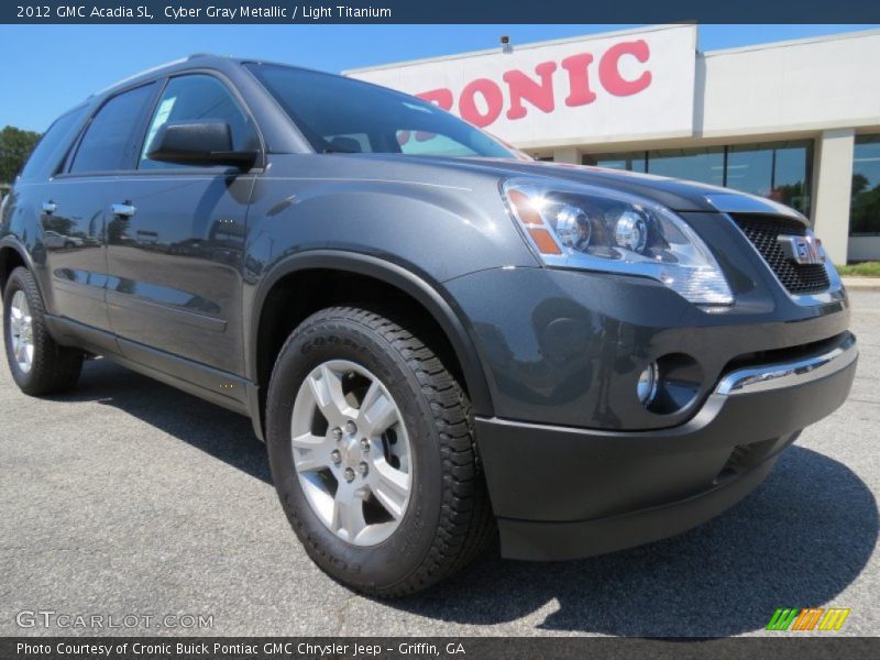 Cyber Gray Metallic / Light Titanium 2012 GMC Acadia SL