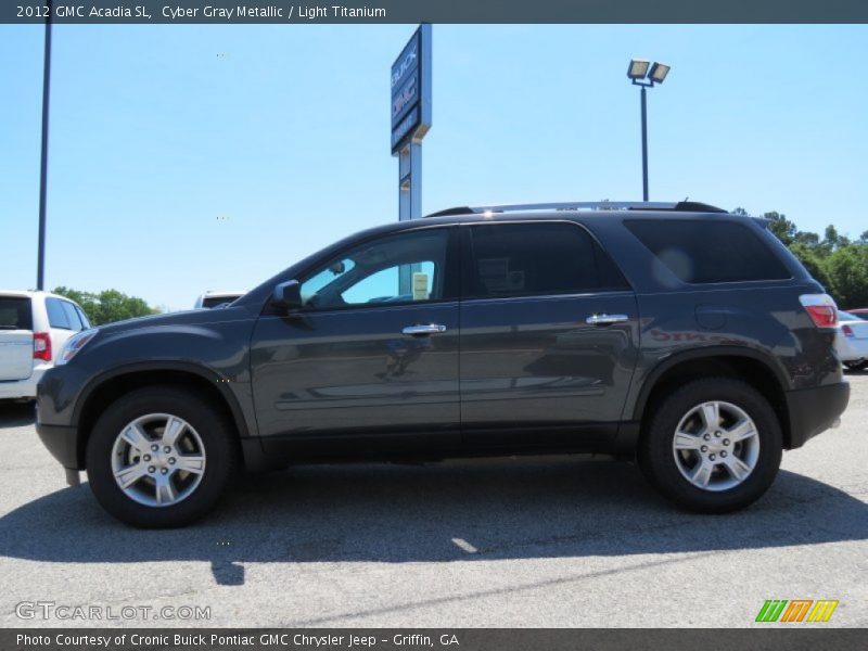 Cyber Gray Metallic / Light Titanium 2012 GMC Acadia SL