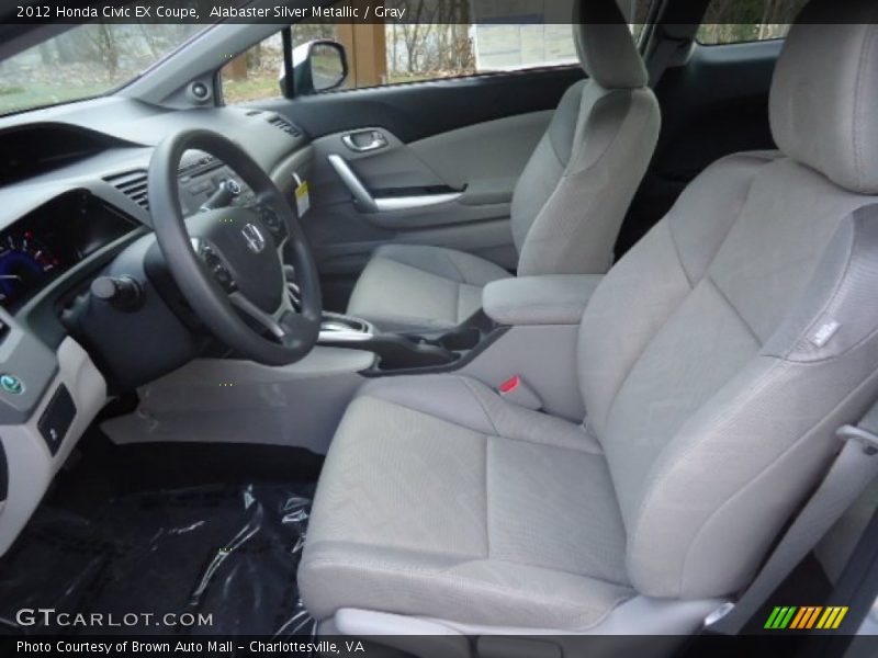 Alabaster Silver Metallic / Gray 2012 Honda Civic EX Coupe