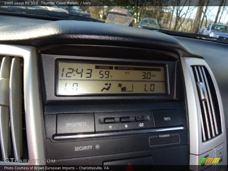 Thunder Cloud Metallic / Ivory 2005 Lexus RX 330