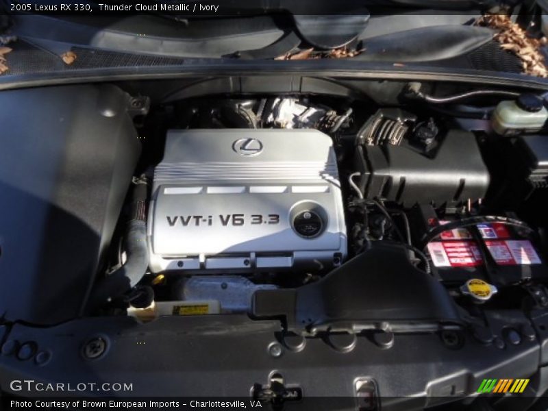 Thunder Cloud Metallic / Ivory 2005 Lexus RX 330