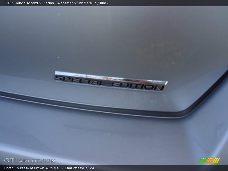Alabaster Silver Metallic / Black 2012 Honda Accord SE Sedan