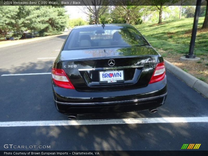 Black / Black 2009 Mercedes-Benz C 300 4Matic