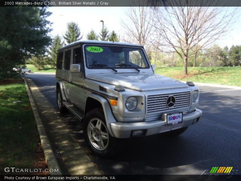 Brilliant Silver Metallic / Gray 2003 Mercedes-Benz G 500