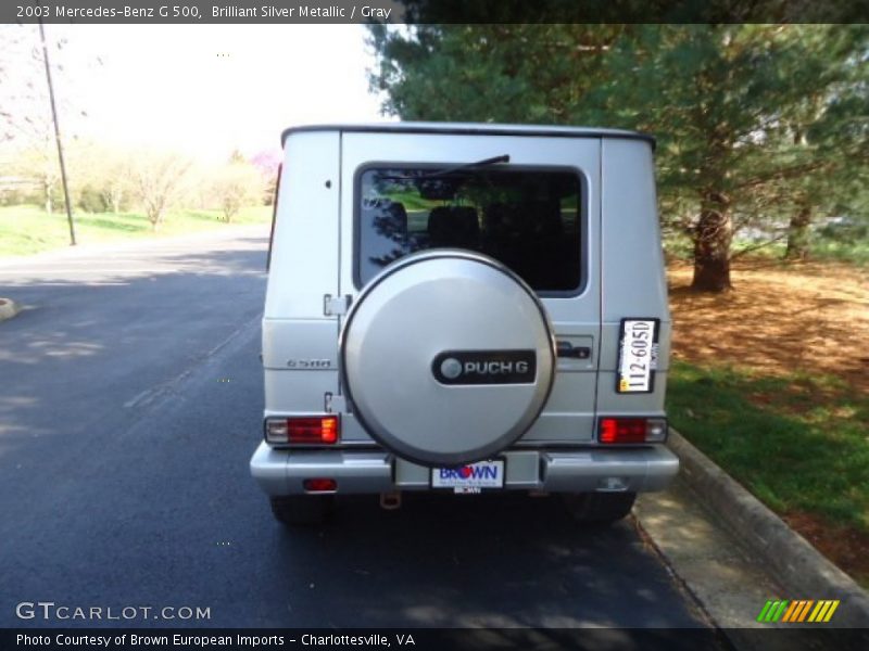 Brilliant Silver Metallic / Gray 2003 Mercedes-Benz G 500