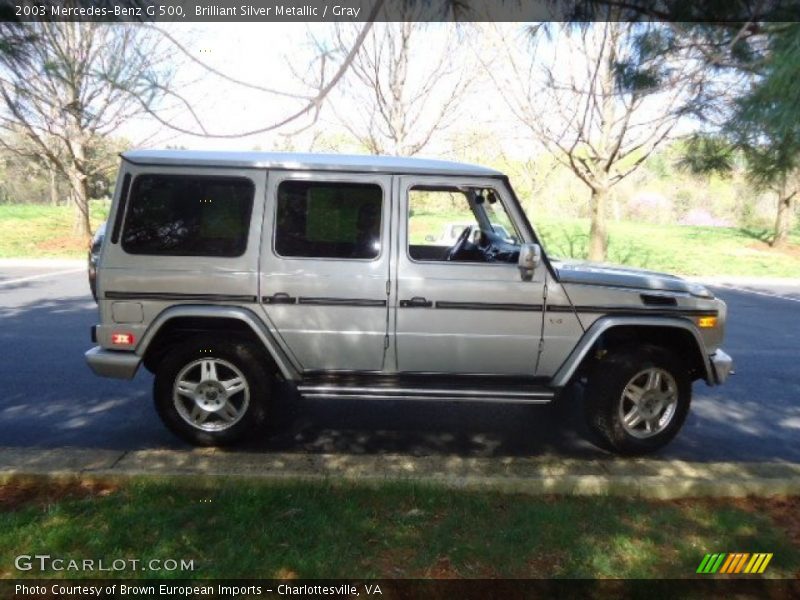 Brilliant Silver Metallic / Gray 2003 Mercedes-Benz G 500