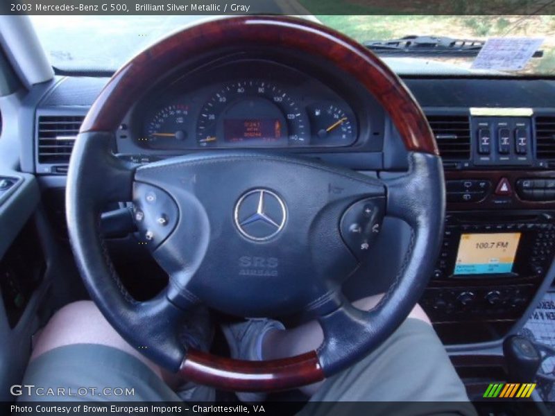 Brilliant Silver Metallic / Gray 2003 Mercedes-Benz G 500