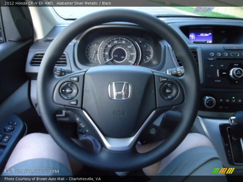 Alabaster Silver Metallic / Black 2012 Honda CR-V EX 4WD