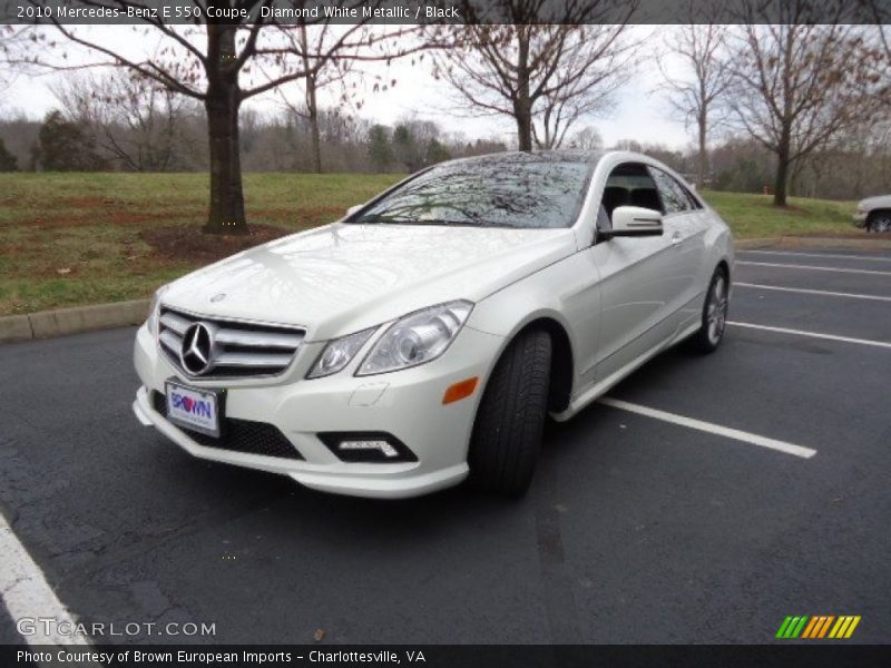 Diamond White Metallic / Black 2010 Mercedes-Benz E 550 Coupe