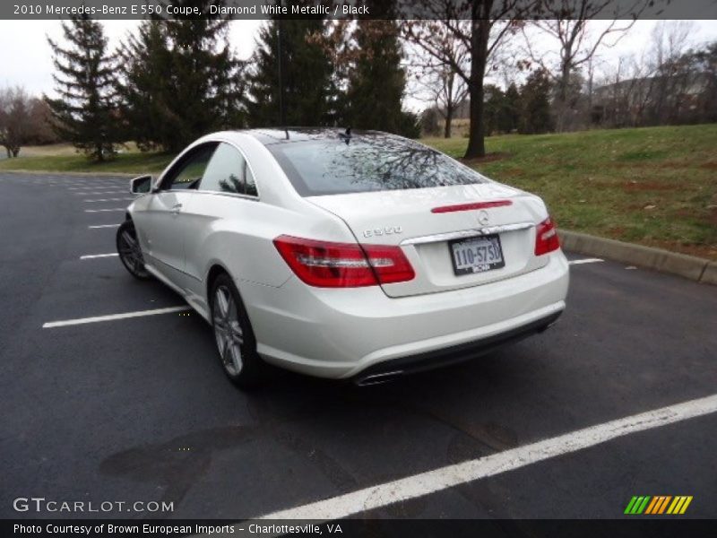 Diamond White Metallic / Black 2010 Mercedes-Benz E 550 Coupe