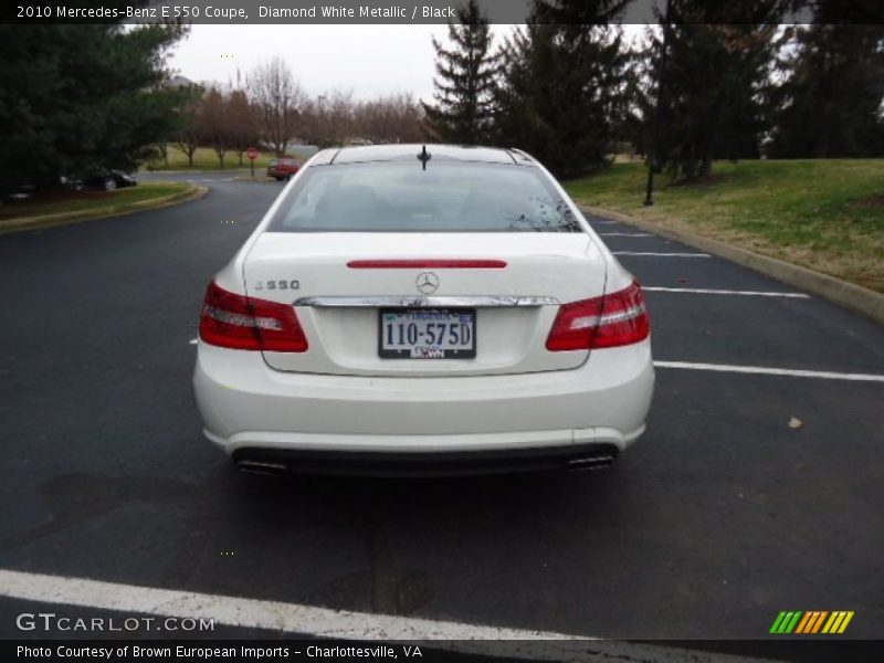 Diamond White Metallic / Black 2010 Mercedes-Benz E 550 Coupe