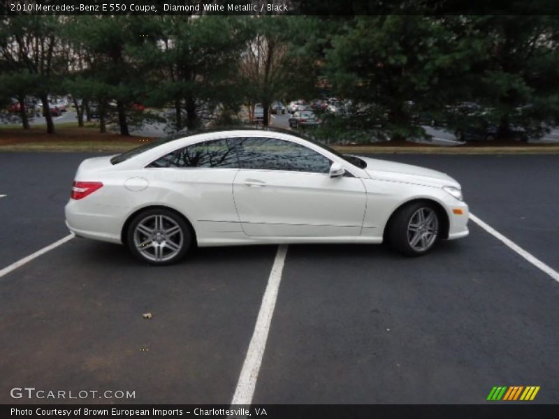 Diamond White Metallic / Black 2010 Mercedes-Benz E 550 Coupe