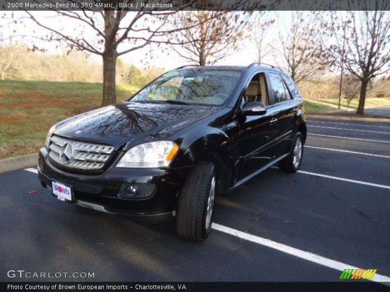 Black / Macadamia 2008 Mercedes-Benz ML 350 4Matic