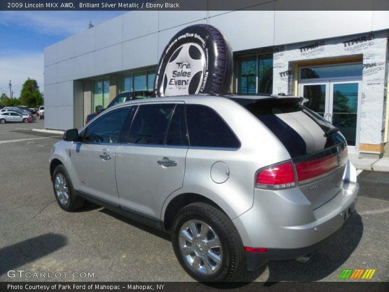 Brilliant Silver Metallic / Ebony Black 2009 Lincoln MKX AWD