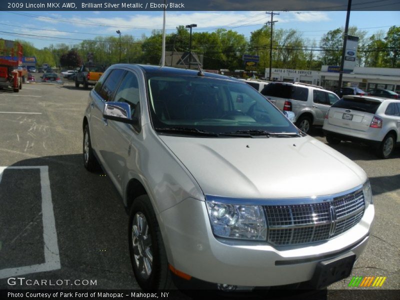 Brilliant Silver Metallic / Ebony Black 2009 Lincoln MKX AWD