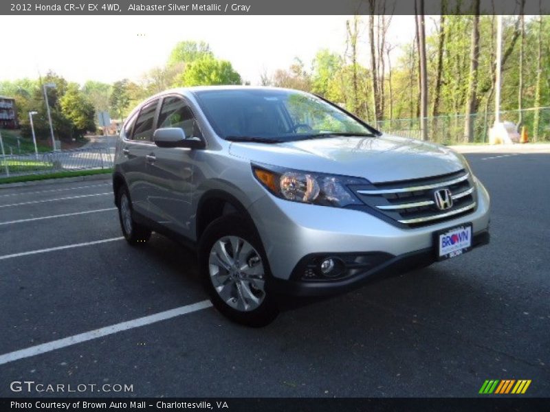 Alabaster Silver Metallic / Gray 2012 Honda CR-V EX 4WD